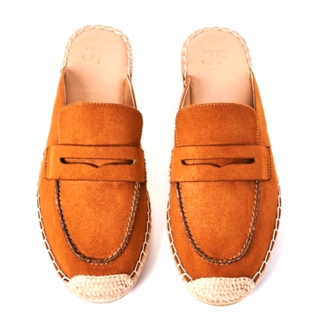 jf j.ferrar Tan Suede Espadrille Slip-On Loafers